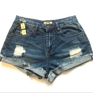 NWT Lily & Parker women’s distressed jean short 25